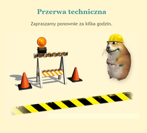 Chomik przerwa techniczna